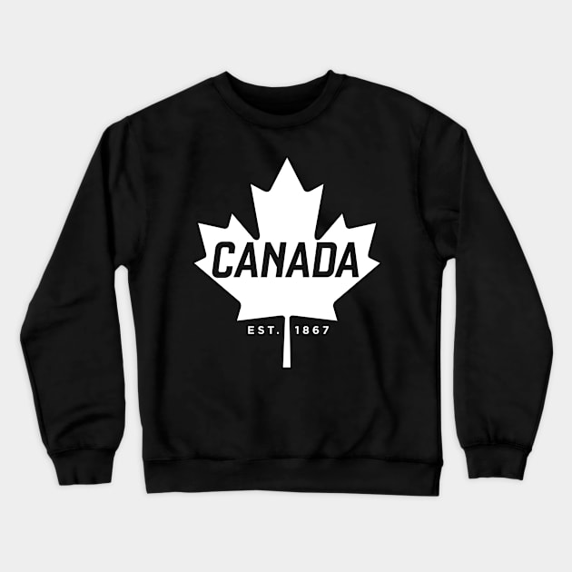 Canada Maple Leaf design - Canada Est. 1867 Vintage Sport Crewneck Sweatshirt by Vector Deluxe
